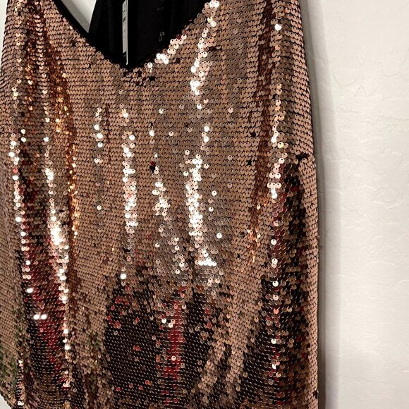 City Chic Razzle Sazzle Glimmer Bronze Blush Cami NWT M 18 - Picture 5 of 7